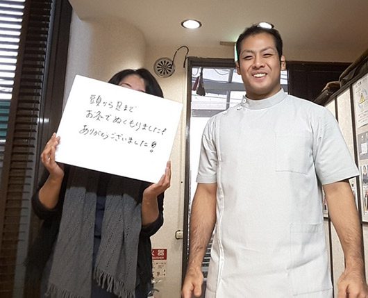 お客様と院長(お客様(お灸))